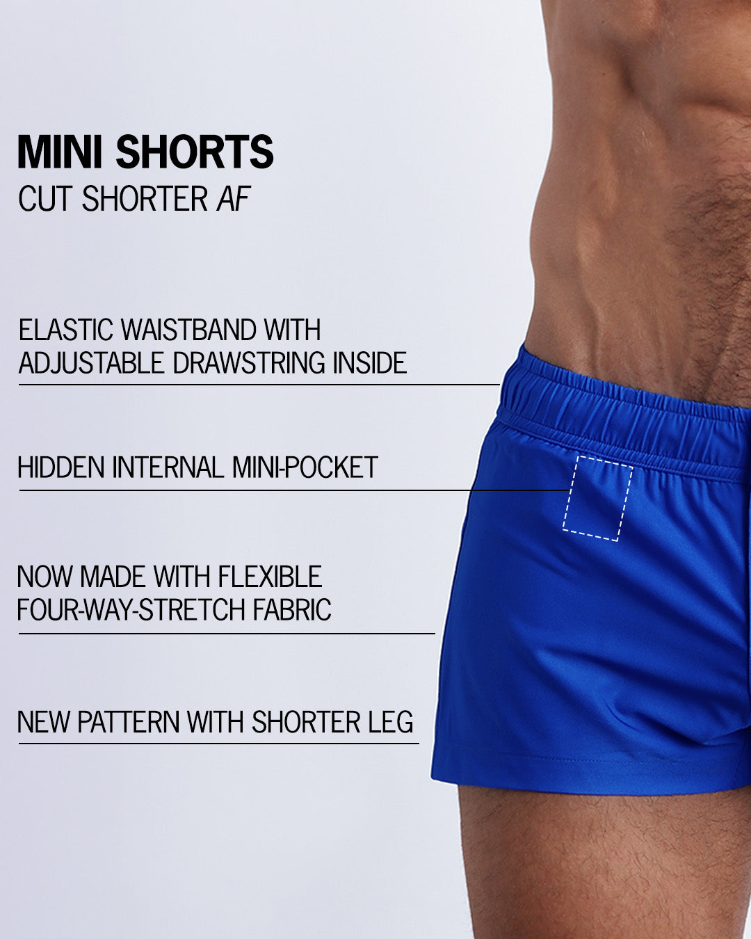 CLUB BLUE - Mini Shorts