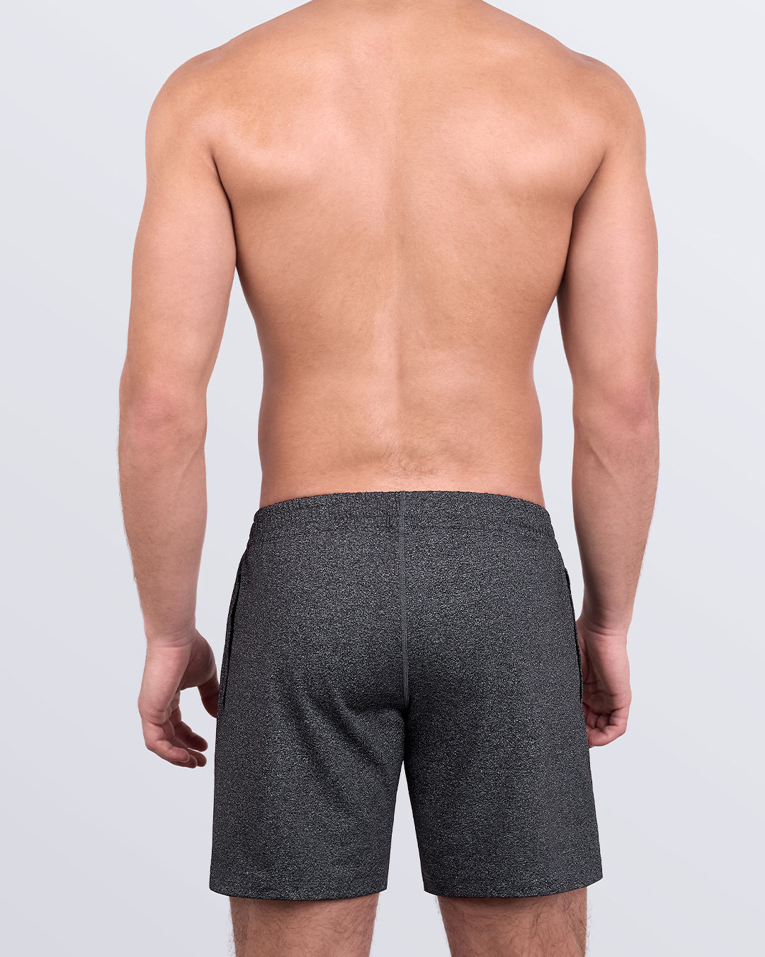 DC2 IRON BLACK Jogger Shorts — back view highlighting contoured construction and athletic silhouette.