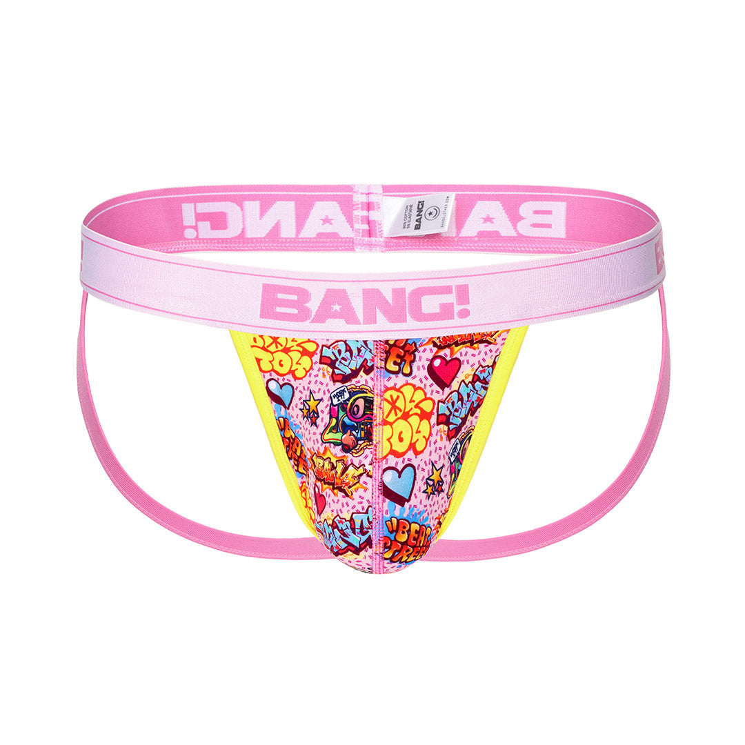 The BANG! Cotton Jockstrap in the BOY TOY print offering a perfect fit.