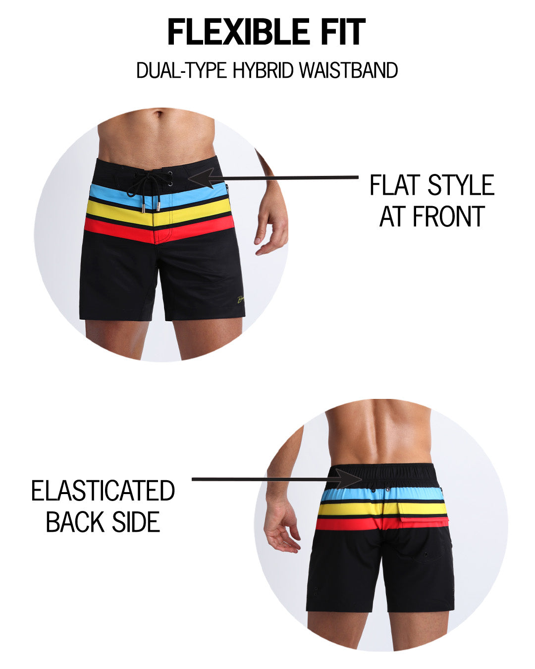 BIONIC STRIPES - Flex Boardshorts