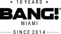 Official logo for the 10th Anniversary of BANG! Miami clothing, since 2014 to 2024.