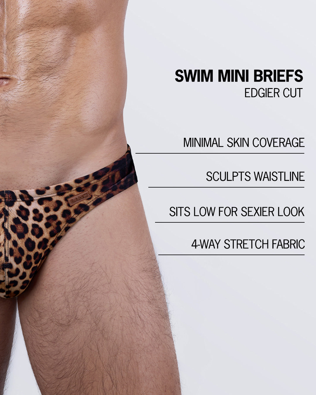 CASINO ROYALE (LEOPARD + BLACK) - Swim Mini Brief