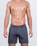 DC2 COMPOUND BLUE Jogger Shorts — front view on model, featuring rich blue performance fabric and athletic cut.