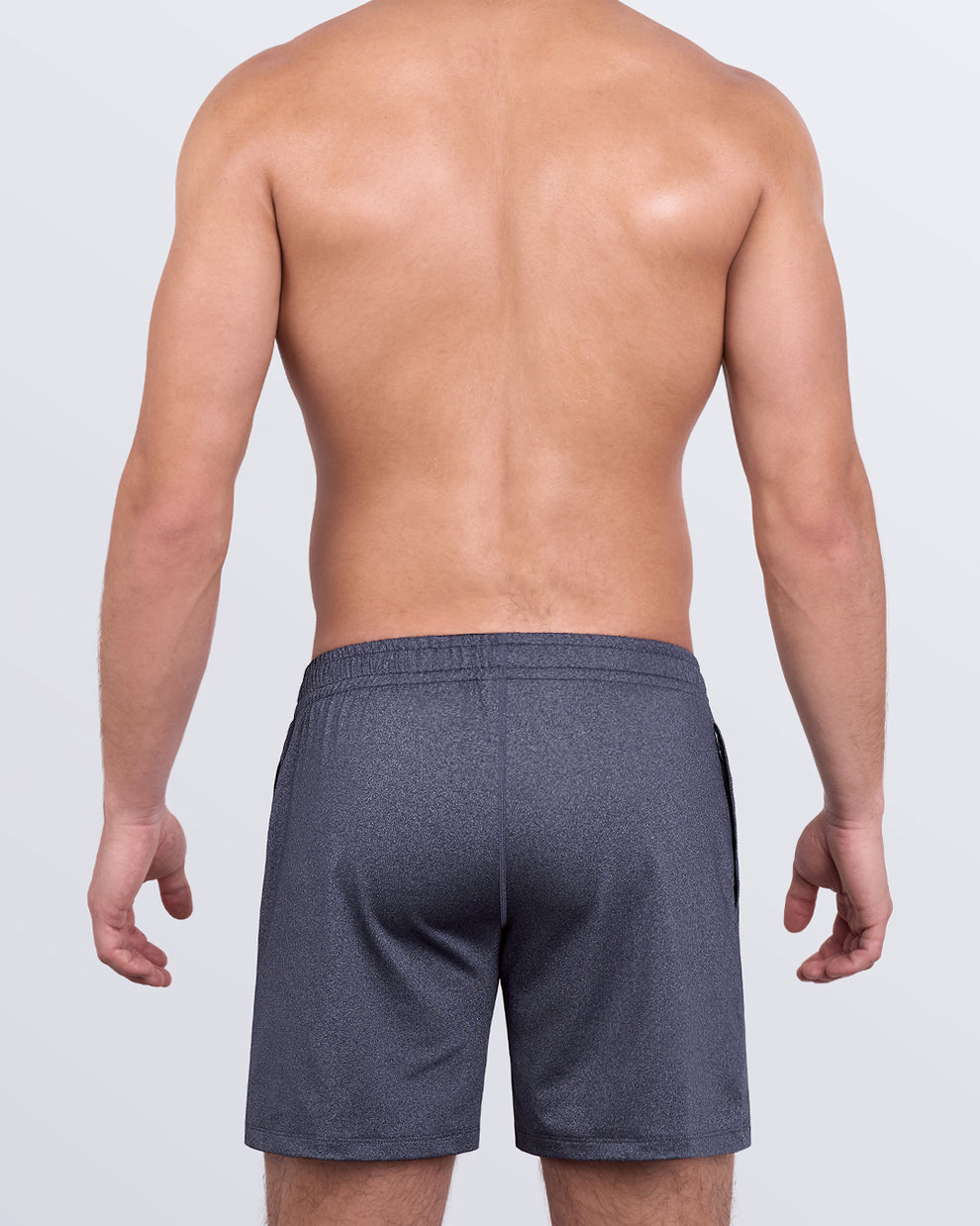 DC2 COMPOUND BLUE Jogger Shorts — back view highlighting form-fitting contour and lightweight structure.