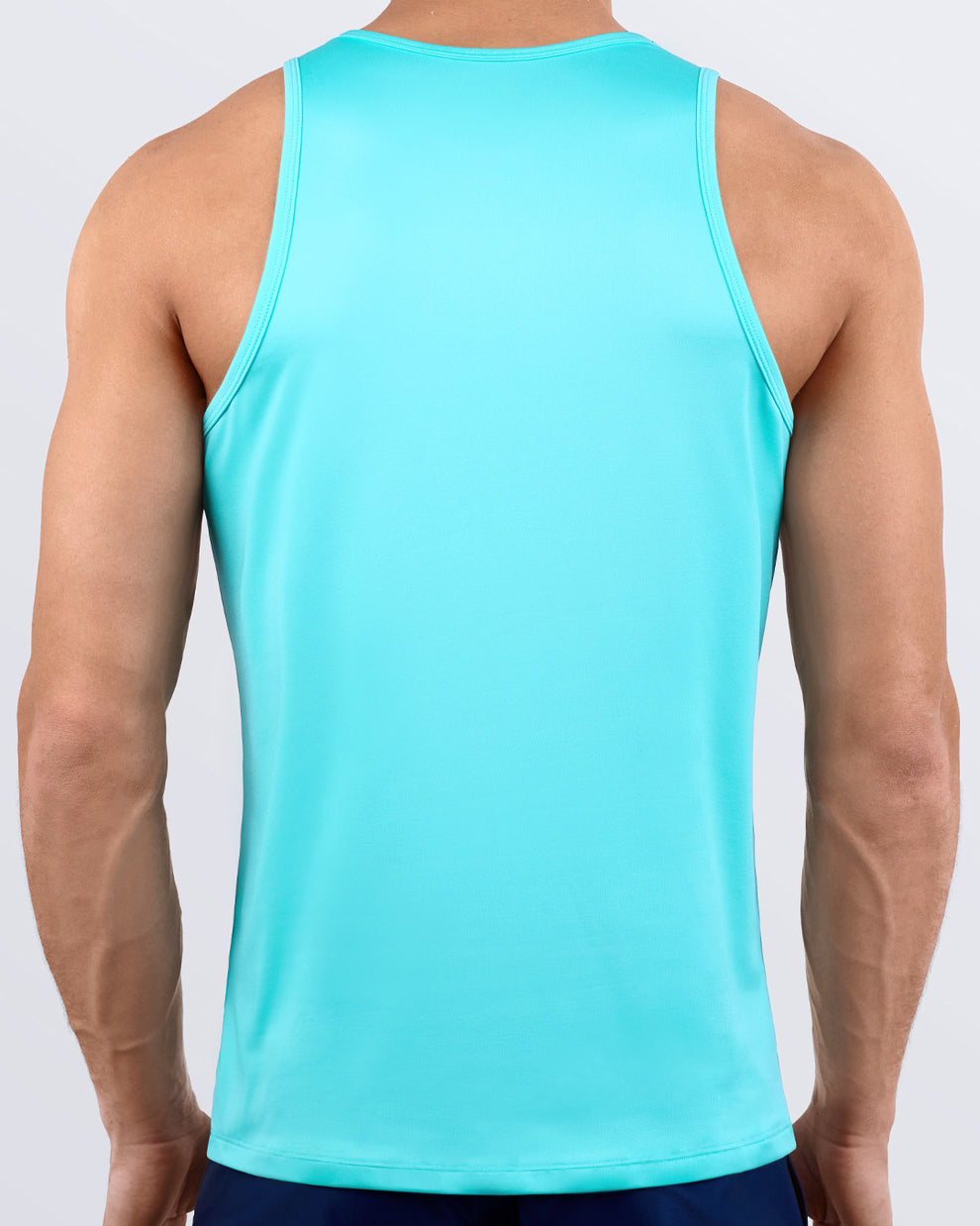 Men’s Workout Tank Top in Celestial Blue – Moisture-Wicking Muscle Shirt with Racerback Design for Training, Gym, and Sports.