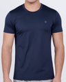 DC2 CORE BLUE Fitness T-shirt — model wearing CORE BLUE performance tee, featuring athletic fit and moisture-wicking fabric ideal for gym and CrossFit training.
