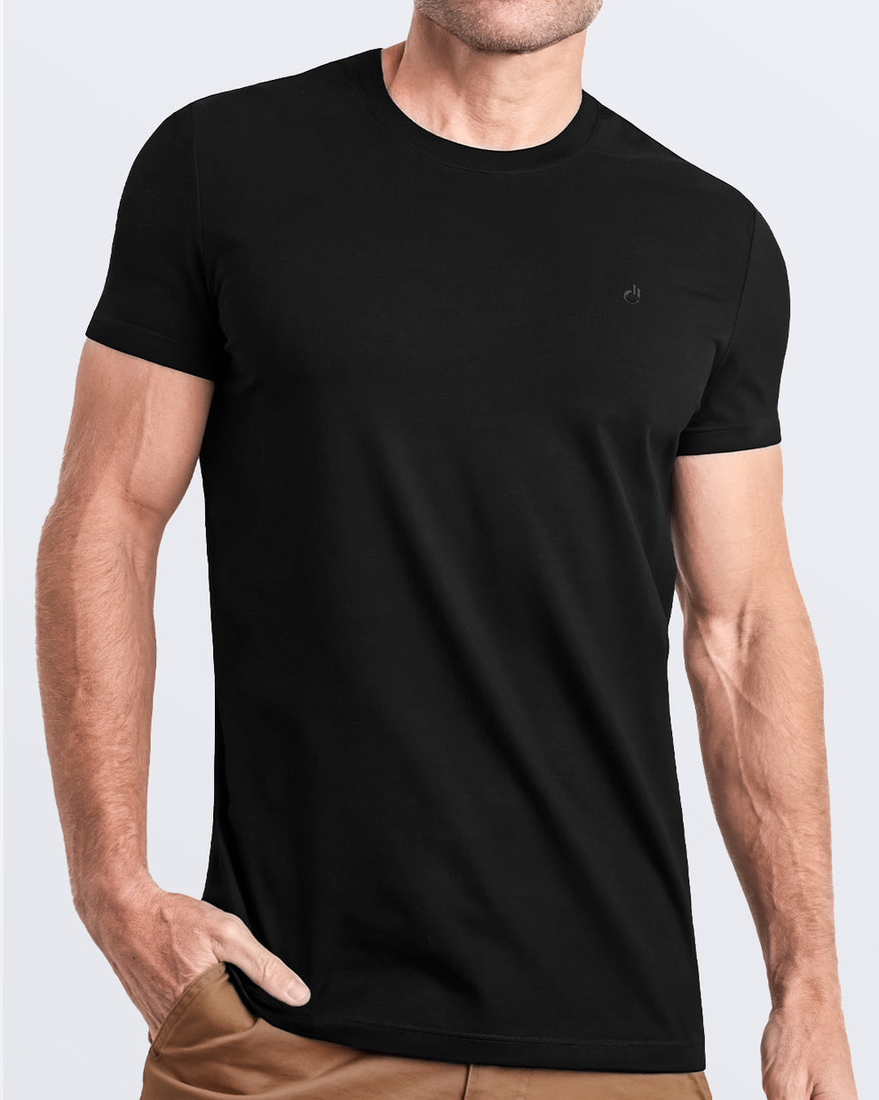 EXACT BLACK - Modal Cotton T-Shirt | DC2 EXACT BLACK - Modal Cotton T-Shirt | DC2