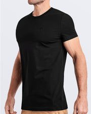 EXACT BLACK - Modal Cotton T-Shirt | DC2