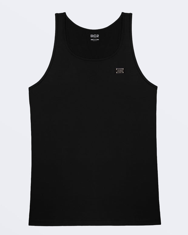 EXACT BLACK - Modal Cotton Tank Top | DC2