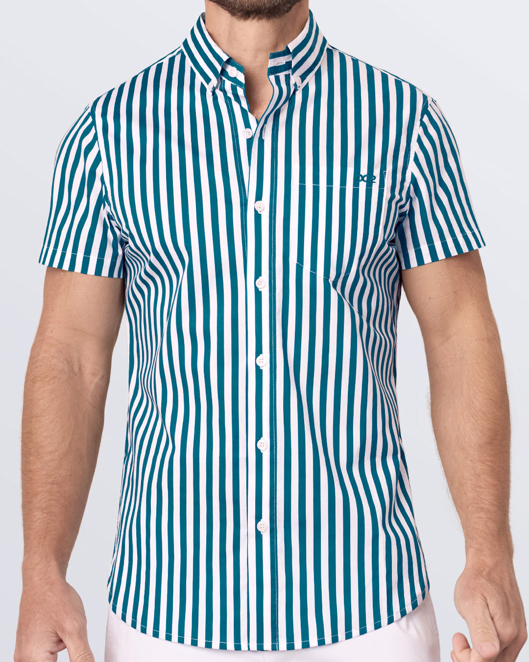 FAST LINES (PACIFIC GREEN) - Cotton Shirt | DC2