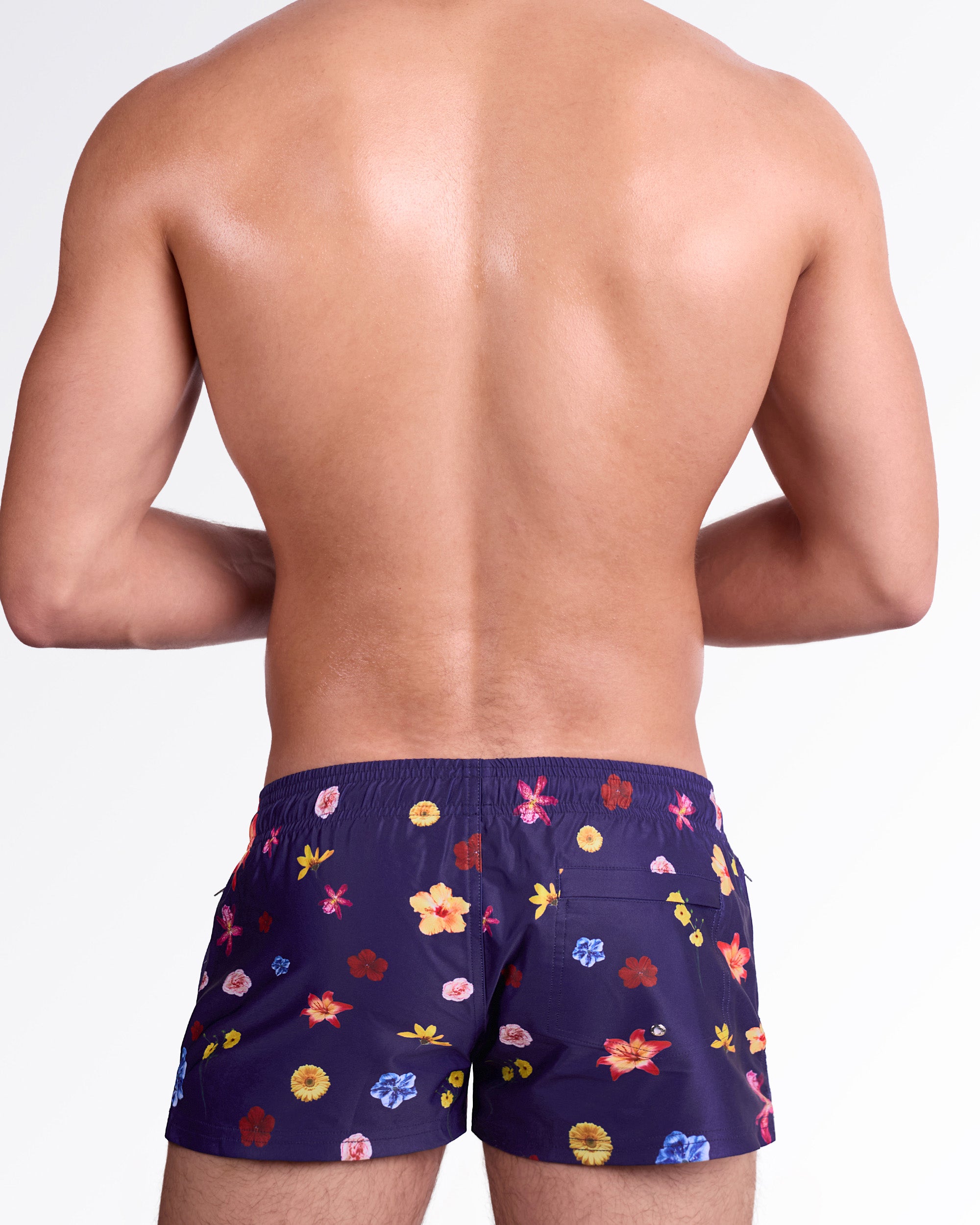 FLOWER POWERS (BLUE) - Poolside Shorts | DC2