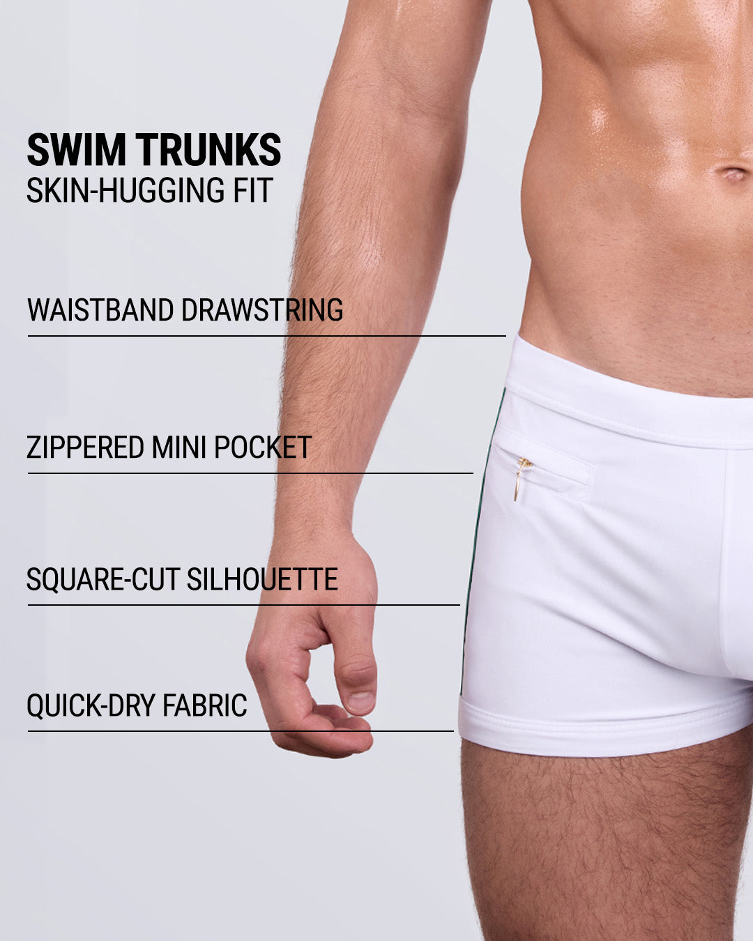 FORZA WHITE Swim Trunks DC2 XS