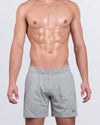 DC2 GREY ANATOMY Jogger Shorts — front view on model, showcasing slim athletic fit and soft performance fabric.