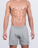 DC2 GREY ANATOMY Jogger Shorts — front view on model, showcasing slim athletic fit and soft performance fabric.