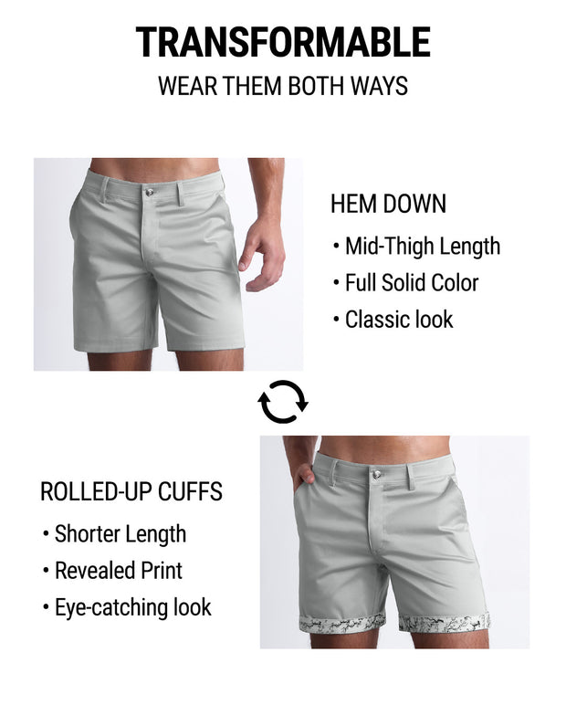 GREYS JONES Street shorts by DC2 are tranformable. You&