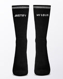 RIBBED CREW SOCKS | DC2 - Black (Justify My Love)