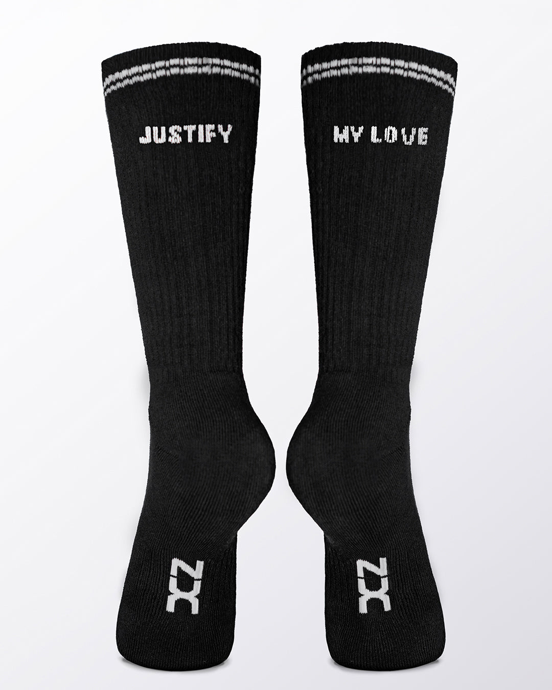 RIBBED CREW SOCKS | DC2 - Black (Justify My Love)