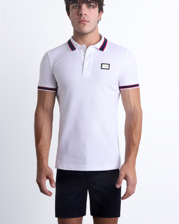 Complete your effortlessly stylish ensemble with our LOTUS WHITE Polo Shirt paired perfectly with the BANG! Street Shorts.