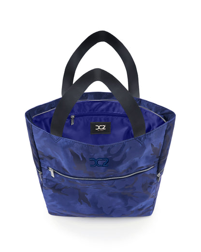NAVY BLUE CAMO - Poolside Tote Bag Foldable/Portable | DC2