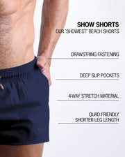 NAVY BOOMER BLUE - Show Shorts