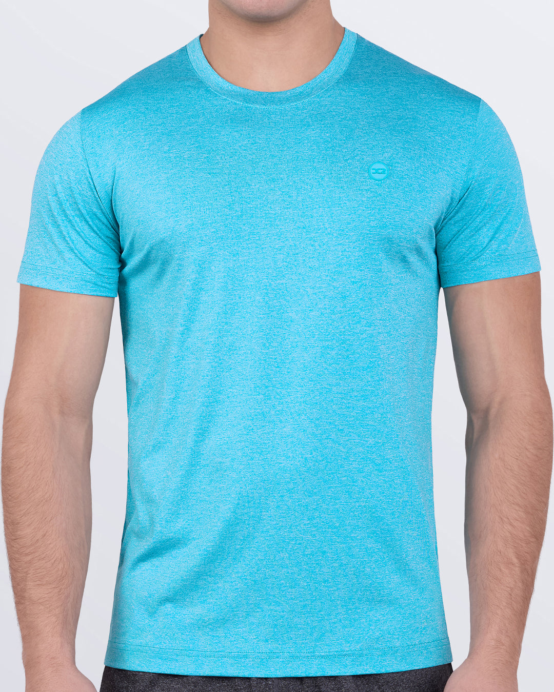 DC2 Olympic Blue Fitness T-shirt — model wearing men's athletic workout tee in Olympic Blue, featuring a slim-fit cut and moisture-wicking fabric.
