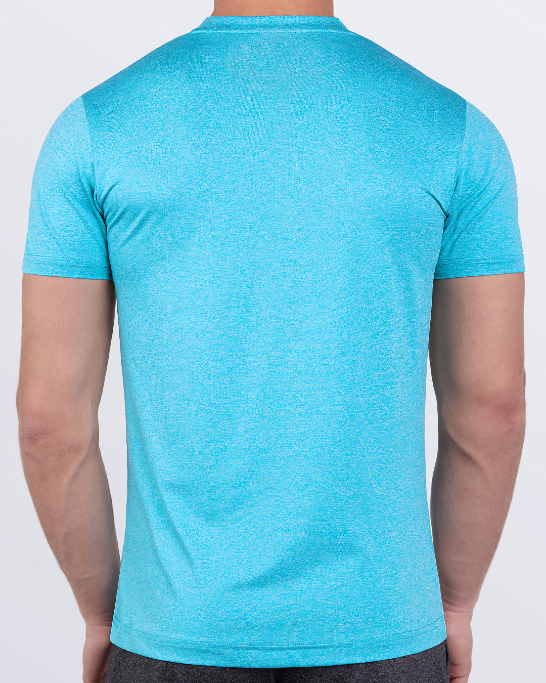 DC2 Olympic Blue Fitness T-shirt — back view showcasing smooth stretch fit and breathable performance fabric.