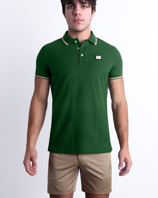 Complete your effortlessly stylish ensemble with our PALM GREEN Polo Shirt paired perfectly with the BANG! Let&