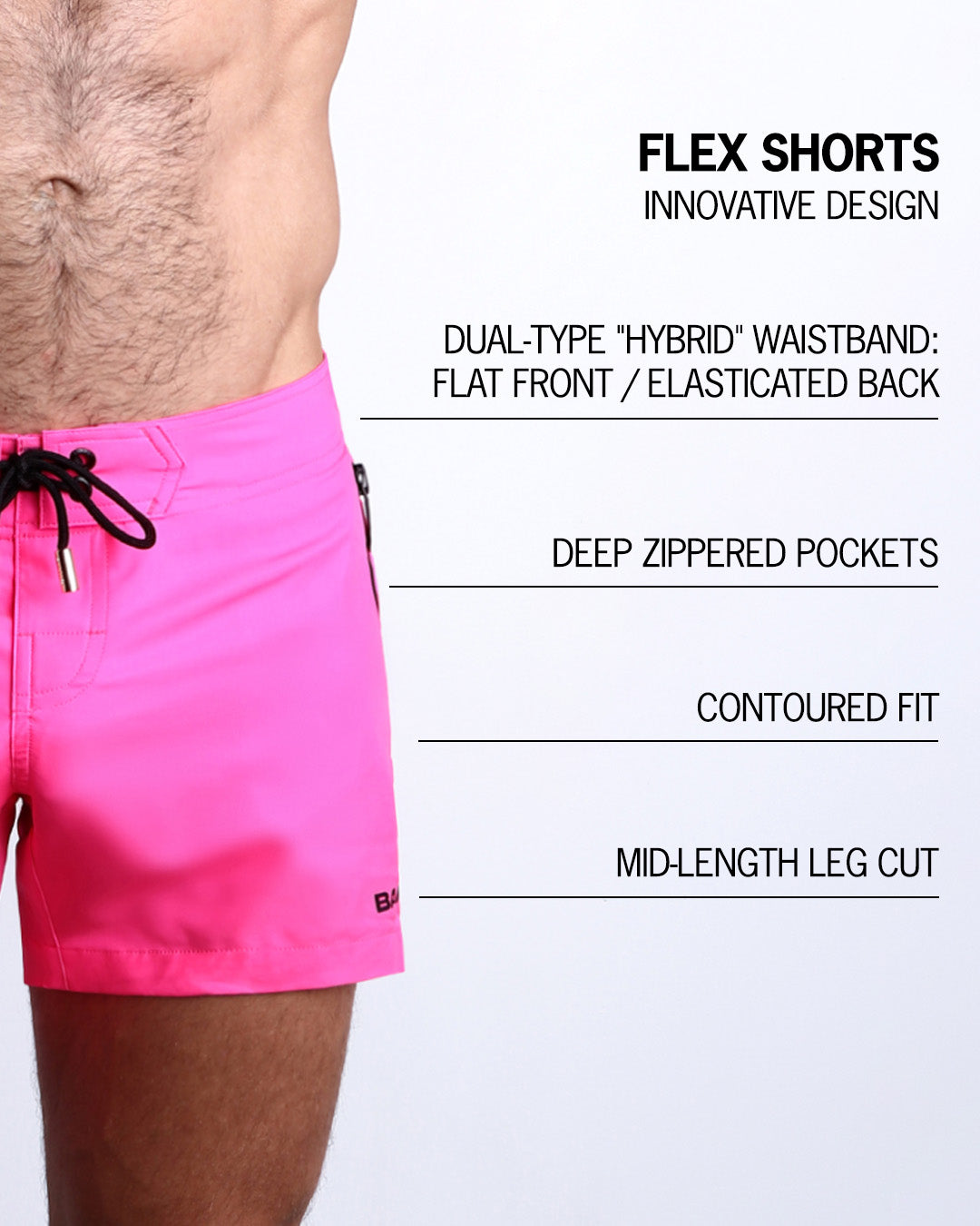 PINK BOMB - Flex Shorts