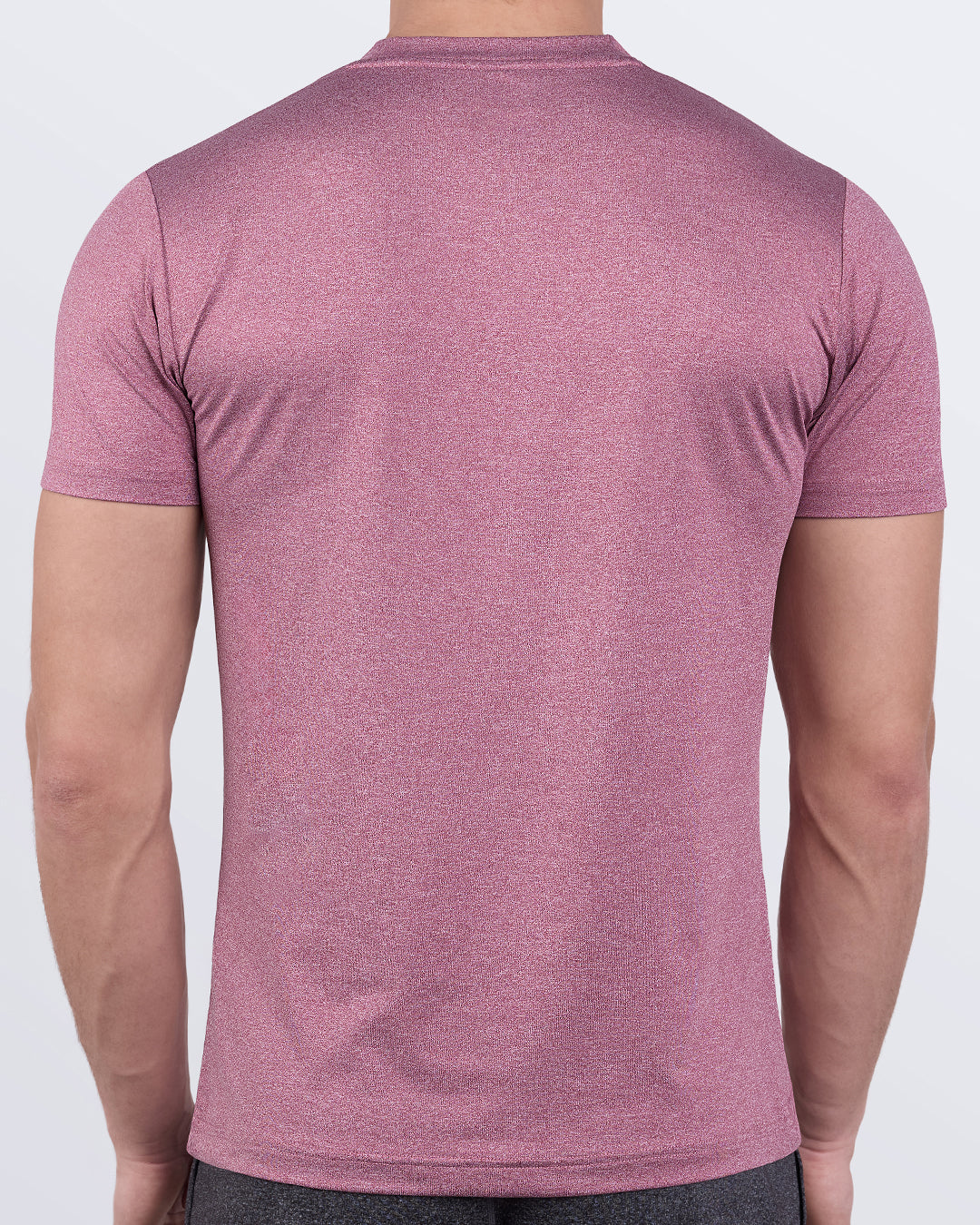 DC2 RIPPED CRIMSON Fitness T-Shirt — back view highlighting moisture-wicking, flexible stretch fit ideal for CrossFit and gym training.