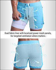 SKY BLUE - Endurance Shorts Lined 2-in-1 | DC2