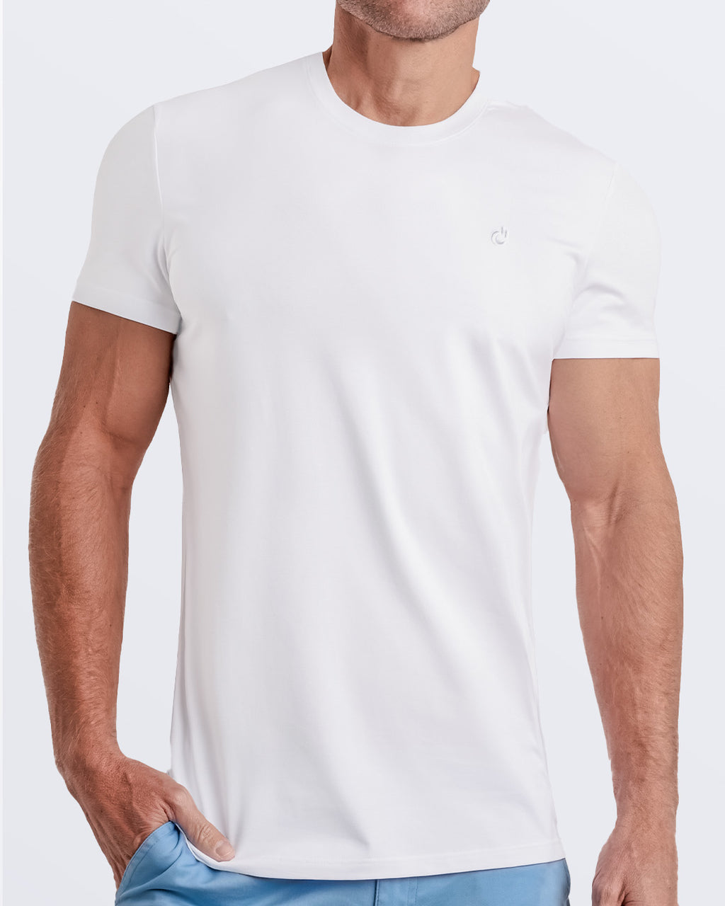 SOFT WHITE Modal Cotton T-Shirt DC2