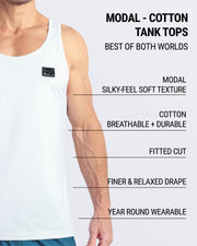 SOFT WHITE - Modal Cotton Tank Top | DC2