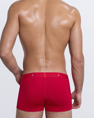 DC2 SOME LIKE IT HOT Boxer Brief — back view of red men’s modal boxer briefs with smooth stretch fit.