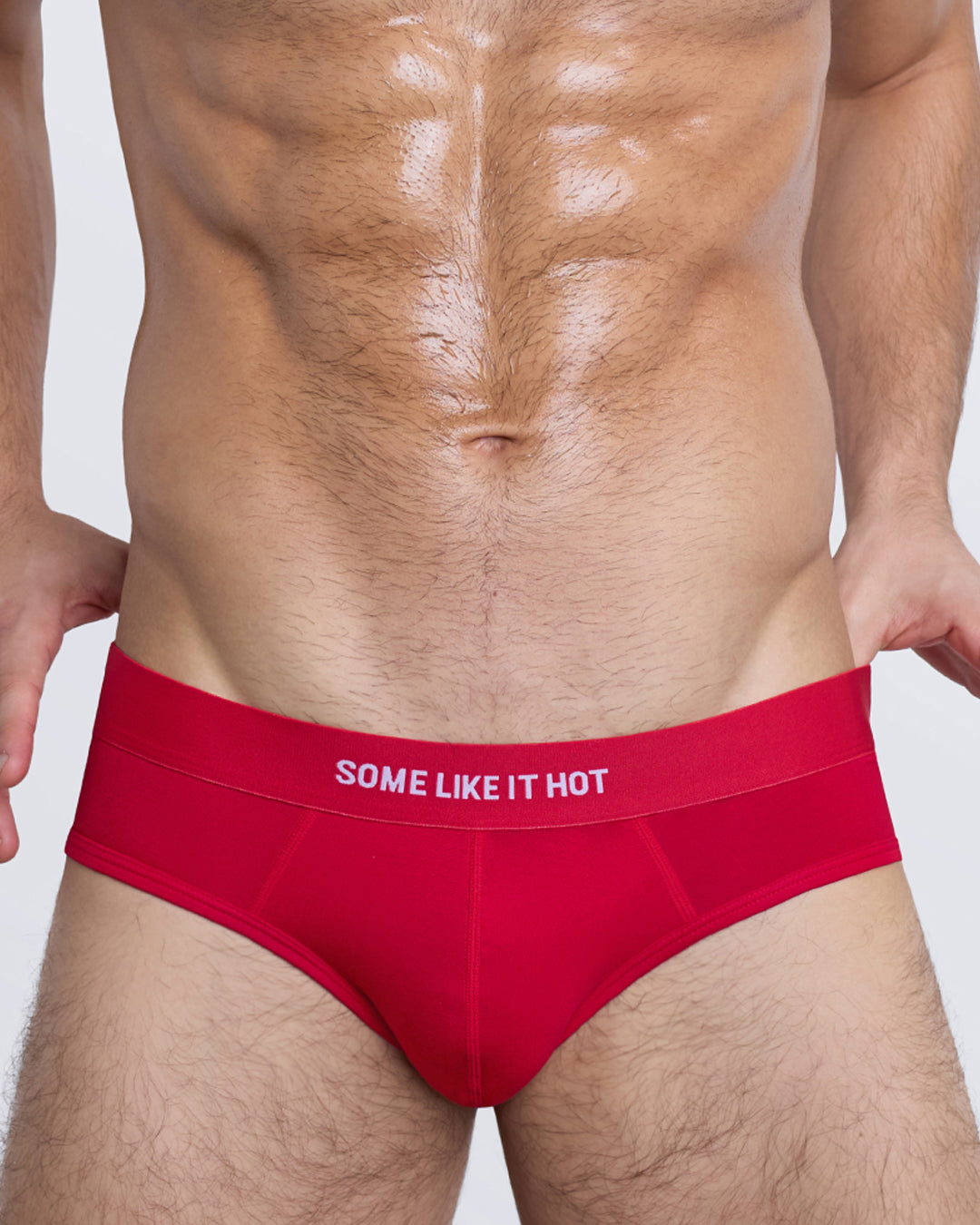 DC2 SOME LIKE IT HOT Modal Briefs — side angle close-up showing waistband branding and ultra-soft stretch fabric.
