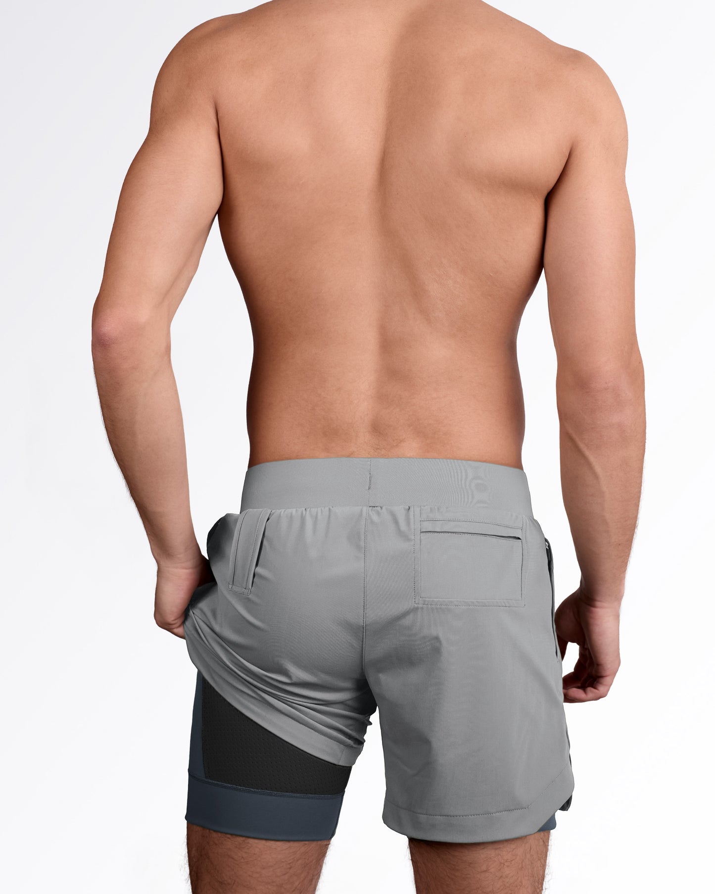 SPACE GRAY - Endurance Shorts Lined 2-in-1 | DC2