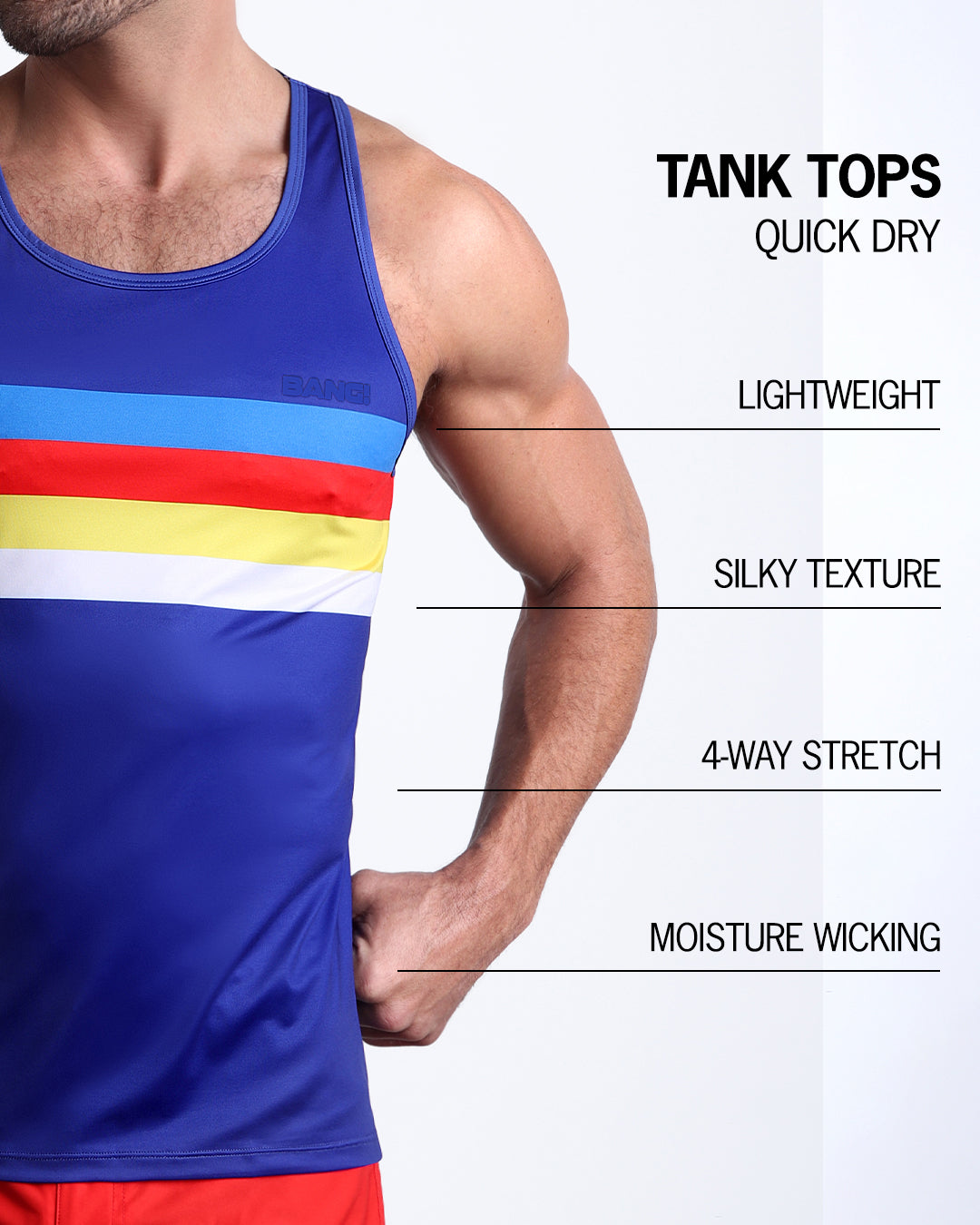 【あんな様】Multicolor Stripe TankTop STRIPE'A'POSE - Tank Top