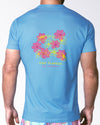 SURF FLOWERS (PINK/BLUE) - Cotton Graphic T-Shirt