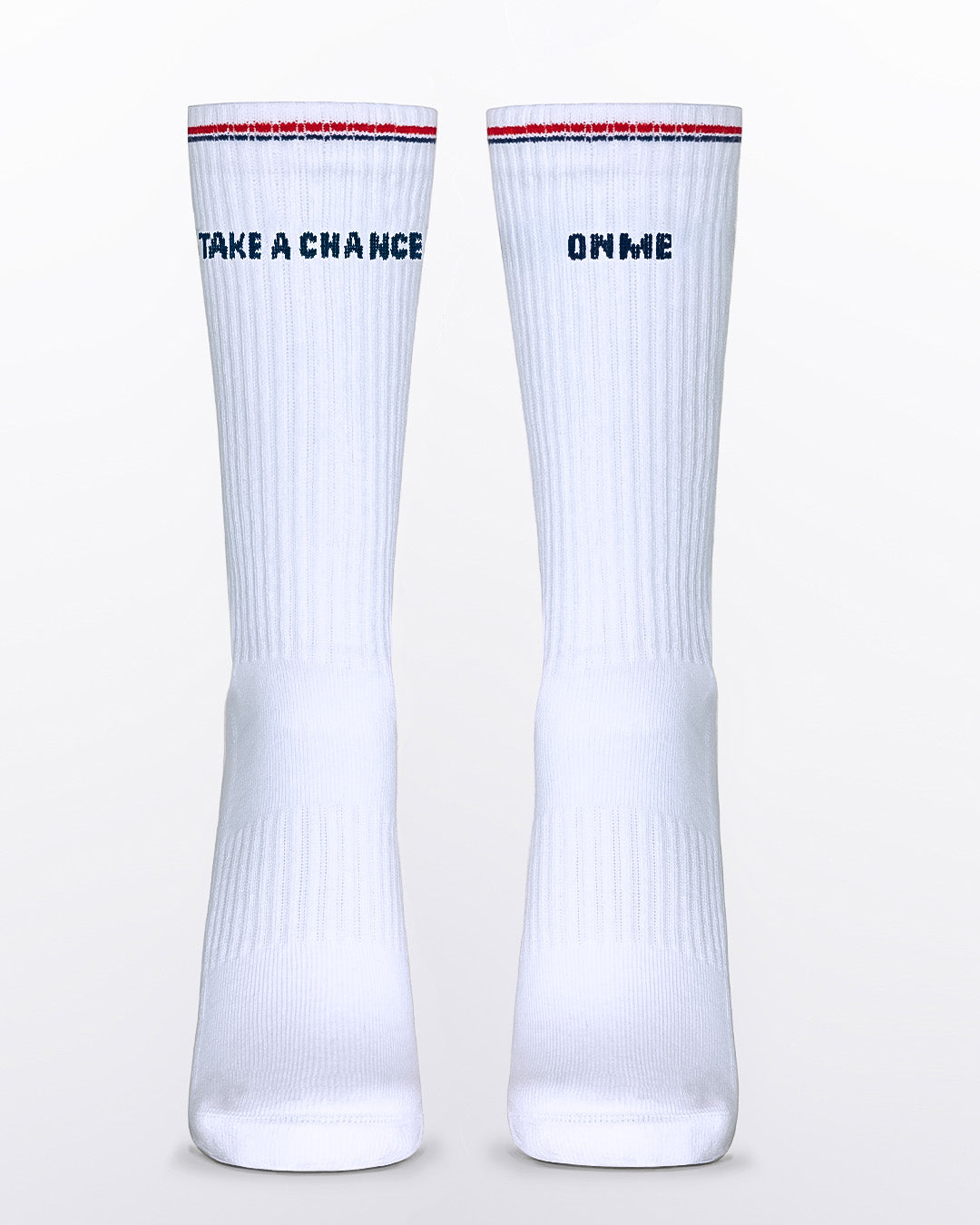 RIBBED CREW SOCKS | DC2 - White (Take A Chance On Me)