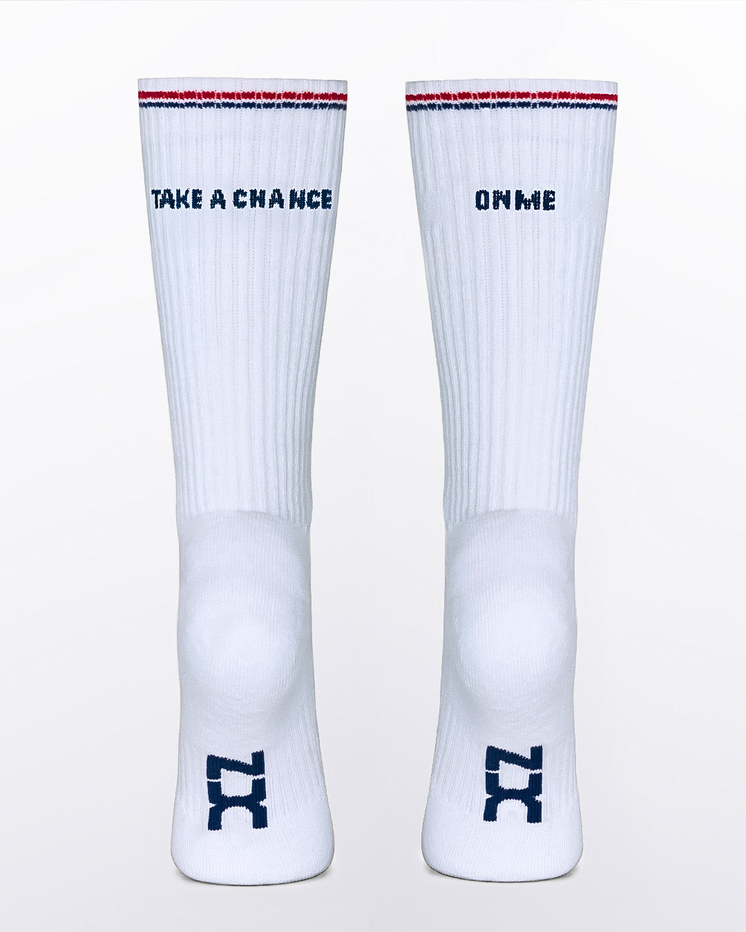 RIBBED CREW SOCKS | DC2 - White (Take A Chance On Me)