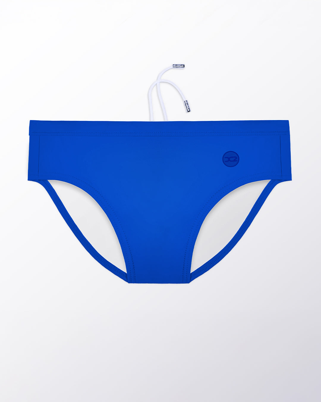 Flat lay of the DC2 Voulez Blue Swim Brief, featuring a vibrant blue tone and sleek, sculpted swim brief design.