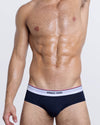 DC2 VOULEZ-VOUS Modal Briefs — studio front view of men’s underwear featuring soft modal fabric and bold logo waistband.
