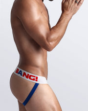 Side view of model wearing the VICTORY soft cotton underwear for men by BANG! Clothing the official brand of men's underwear.