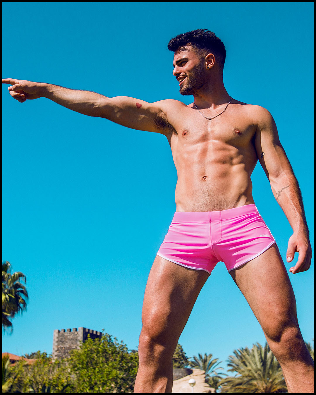 LA BEACH EN ROSE Swim Shorts - Main Image