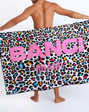 brand new premium BANG Miami beach pool towels that are lightweight quick dry and lint free with bold colors unique prints
