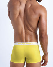This BANG! Miami men's cotton boxer brief underwear in a fun and bright yellow color offering a perfect fit. Ultra-smooth feeling in contact with the skin, and natural breathability. Made by the Bang! mens brand from Miami.