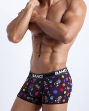 Side view of model wearing the HEY MISTER TJ (CLUB MIX) soft cotton underwear for men by BANG! Clothing the official brand of men's underwear.