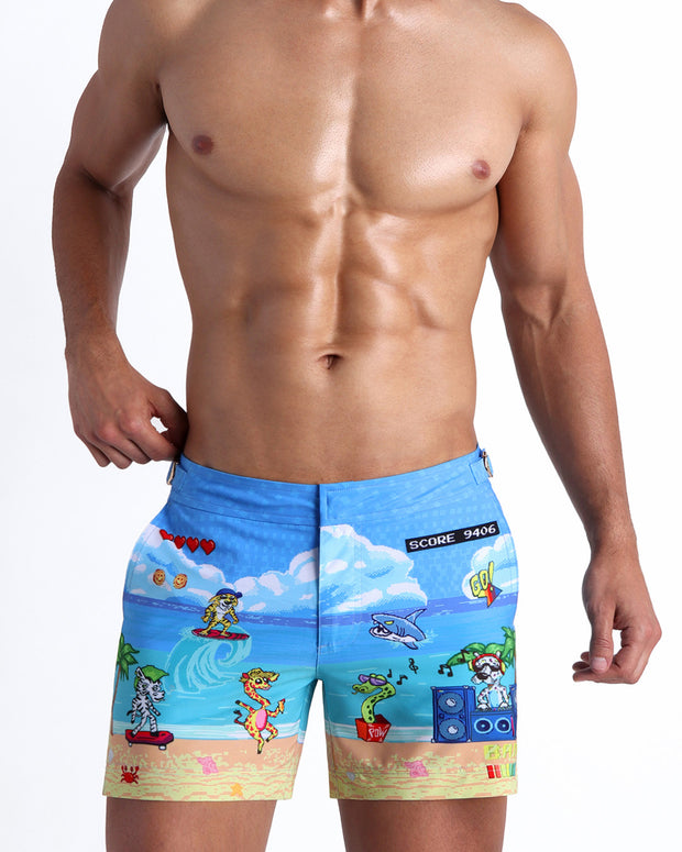 8-BIT WILD BEACH PARTY - Tailored Shorts