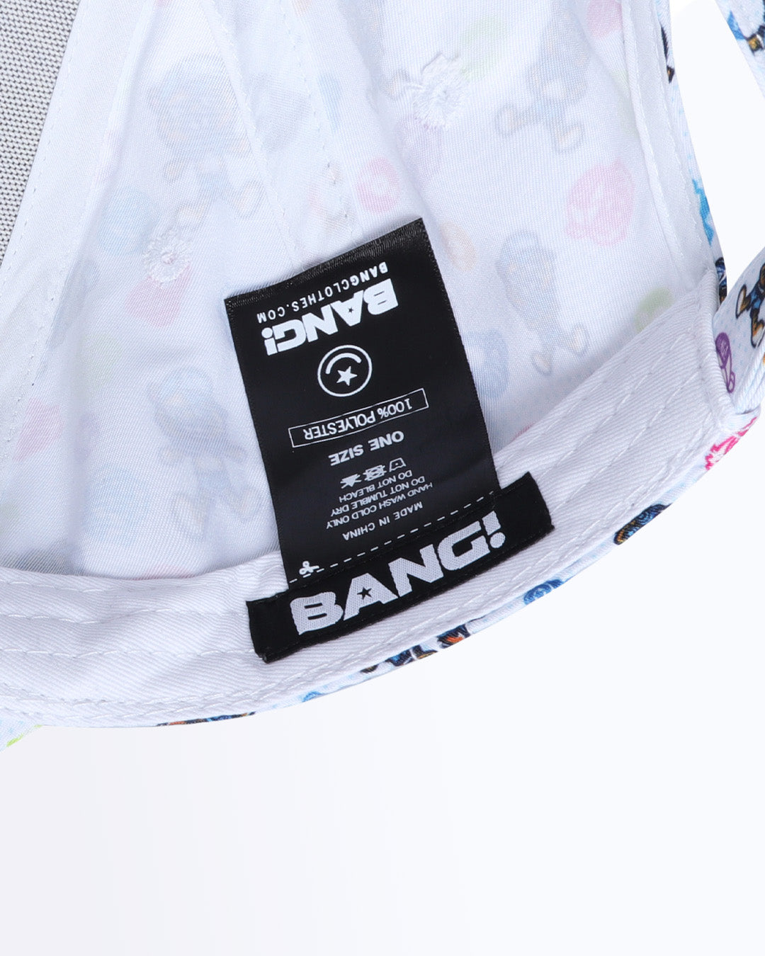 Back view of Bang! Clothing’s HEY MISTER TJ iconic dad hat with brand label.