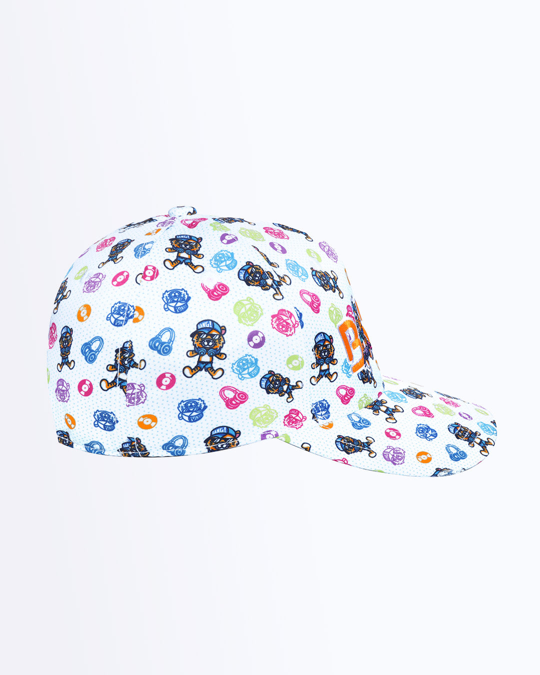 Side view of the unisex performance hat by Bang! Of Miami. It’s 4-needle moisture-wicking inner sweatband will keep you dry.