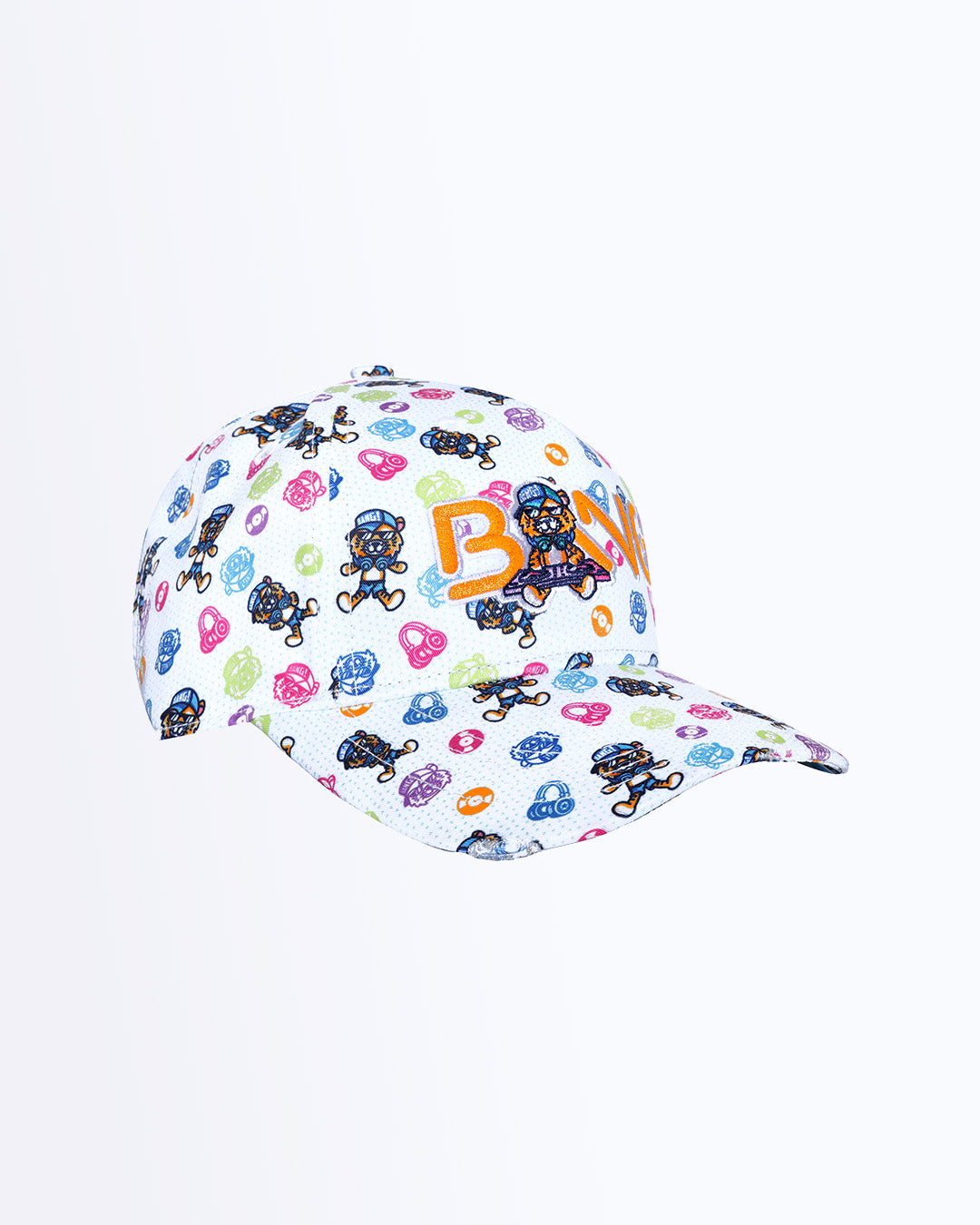 Side View Bang! Clothing HEY MISTER TJ streetwear fitted hat in a black color is structured to battle the heat with ventilation eyelets for extra breathability designed by Bang! The official brand of menswear.